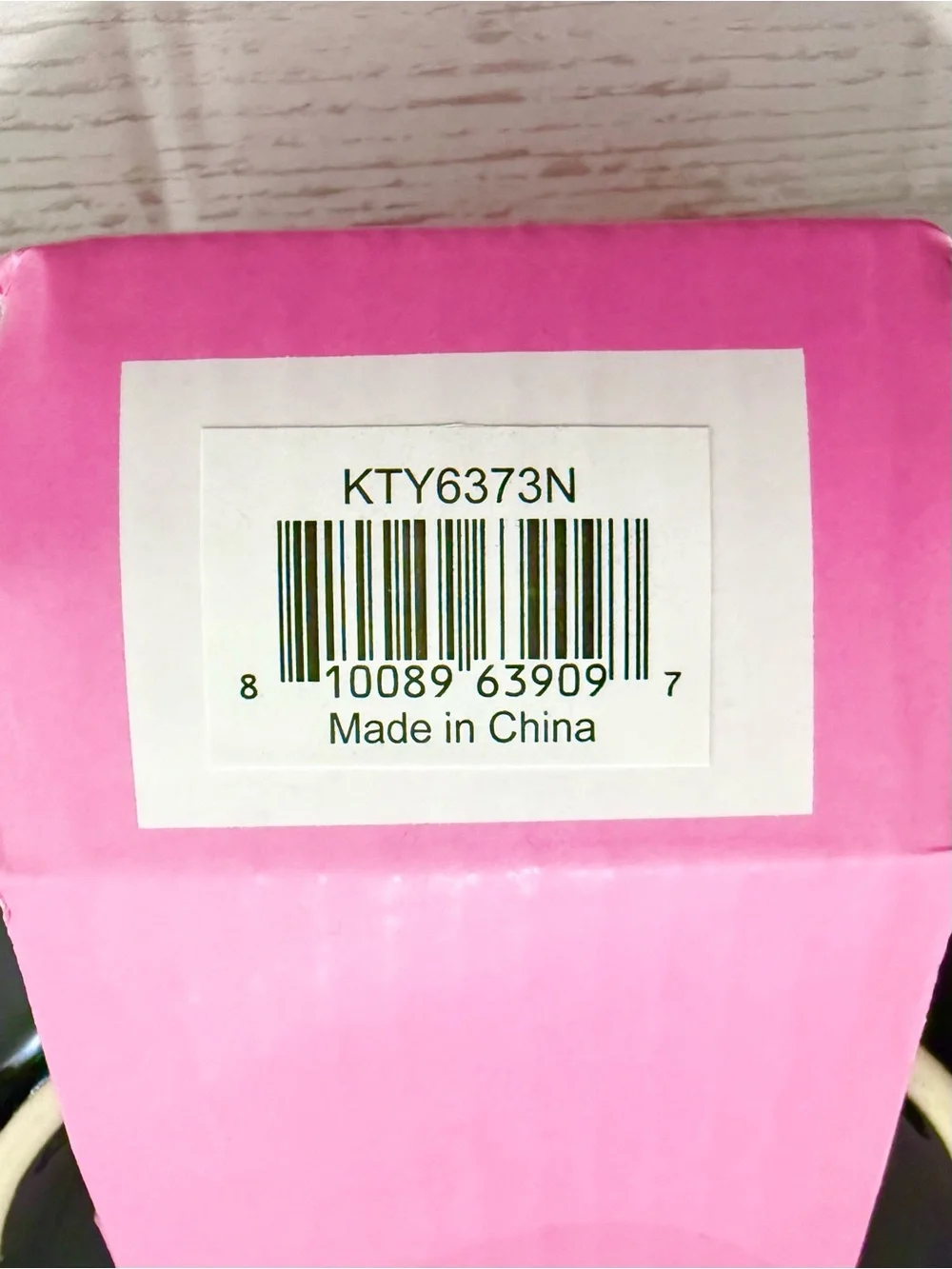 Hello Kitty Pink White and Black Ceramic Tea Cup and Saucer Set Microwave Safe